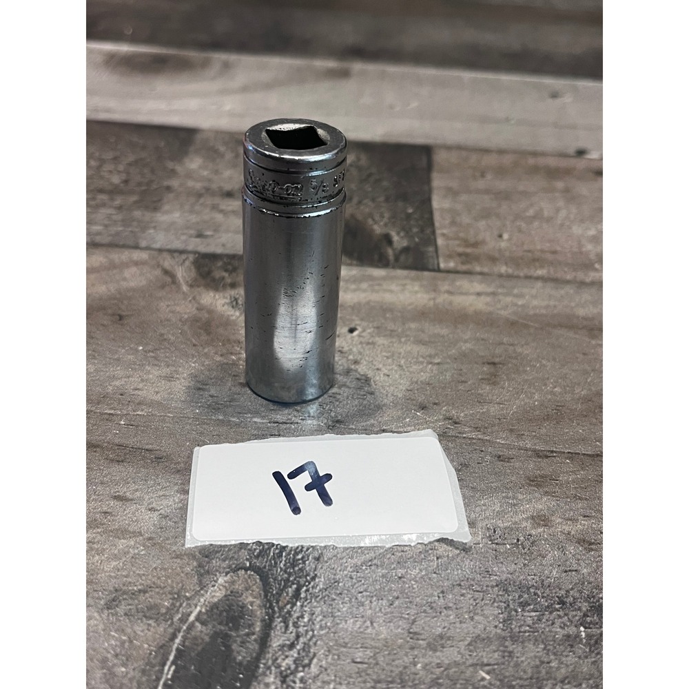 Snap-on 5/8 Deep Socket 6-Point 3/8 Drive SFS201 USA Chrome Hand Tool